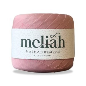 Fita de malha premium Meliah rosa chá 240g/80m
