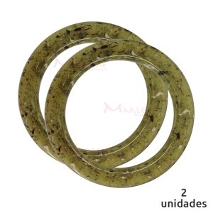 Alça para bolsa redonda cor verde musgo 7708 com 1 par (Plástica)