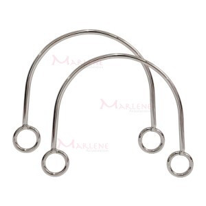 Alça de metal para bolsa meia lua 130mm SW13 com 1 par