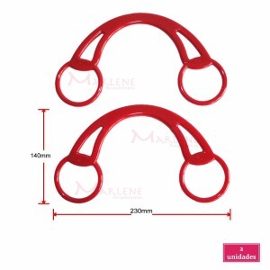 Alça plástica B5 vermelha 1 par