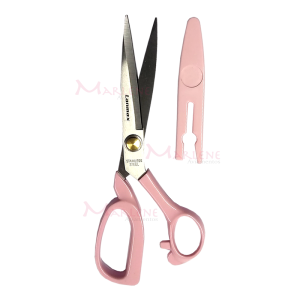  Tesoura com protetor rosa 8'' Lanmax.