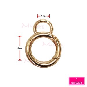 Argola articulado com alça ouro (Mosquetão) TP15043