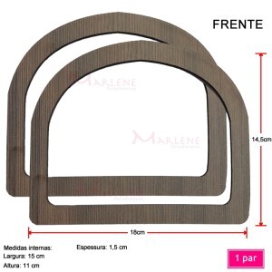 Alça mdf meia argola 