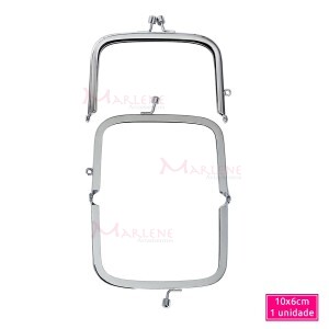 Armação para bolsa 10x6cm niquel