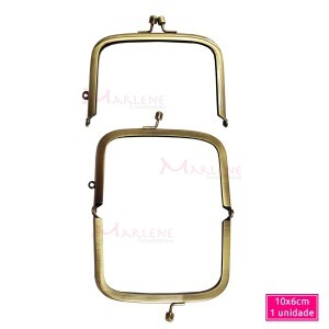 Armação para bolsa 10x6cm ouro velho