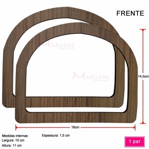 Alça mdf meia argola 