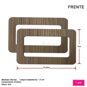 Alça mdf retangular 