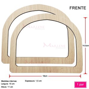 Alça mdf meia argola 