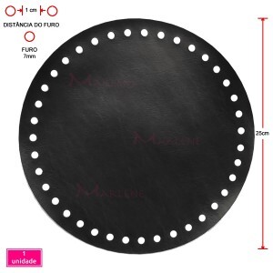 Fundo de bolsa preto 25m redondo sintético