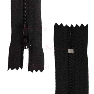 Zíper de nylon fino 18cm unidade
