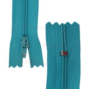 Zíper de nylon fino 20cm unidade