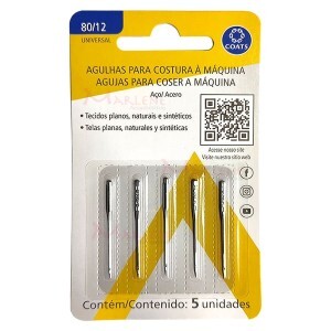Agulha nº12 universal Milward 2020 para máquina de doméstica