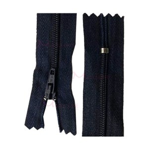 Zíper de nylon fino 30cm unidade
