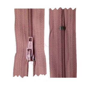 Zíper de nylon fino 40cm unidade