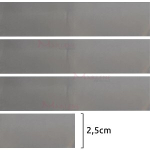 Fita refletiva 2,5cm cinza fluorescente por metro