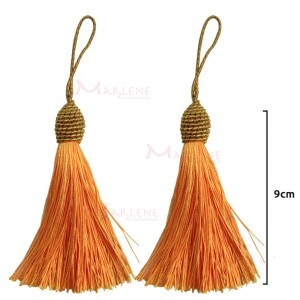 Pingente de seda 9cm com 2 unidades