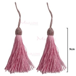 Pingente de seda 9cm com 2 unidades