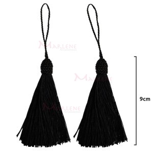 Pingente de seda 9cm com 2 unidades