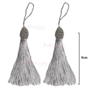 Pingente de seda 9cm com 2 unidades