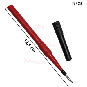 Agulha ponto russo n°25 cabo plástico vermelha