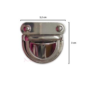 Fecho para bolsa níquel com encaixe XK-1258