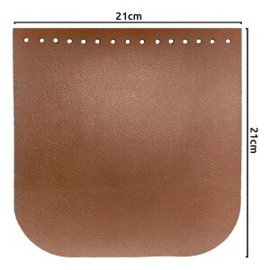 Tampa para bolsa de tricô ou crochê em corino 21x21cm