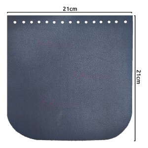 Tampa para bolsa de tricô ou crochê em corino 21x21cm