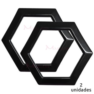 Alça para bolsa hexagonal cor preta 7708 com 1 par