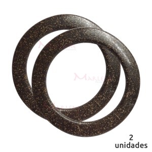 Alça redonda para bolsa de crochê e tricô imbuia 7710 com 1 par (Plástica)