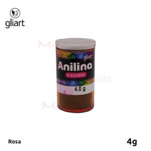Anilina em pó a álcool rosa com 4 g Gliart