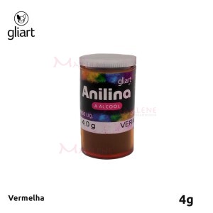 Anilina em pó a álcool vermelha com 4 g Gliart