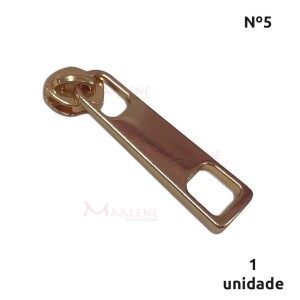 Cursor nº5 ouro liso com furo trabalhado unidade