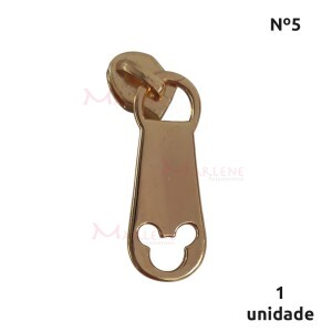 Cursor nº5 detalhe cabeça de rato vazada ouro artesanal unidade