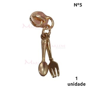 Cursor nº5 colher e garfo ouro artesanal premium unidade