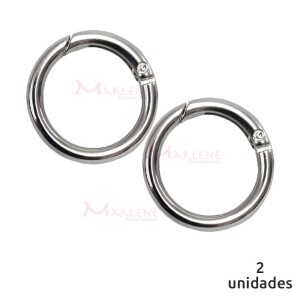 Argola articulada 25mm niquel (Mosquetão) 2 unidades