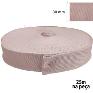 Fita chic 30mm para alça de bolsa com 25m em poliéster Bicolor