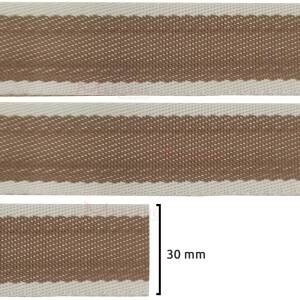 Fita chic 30mm para alça de bolsa por metro em poliéster Bicolor