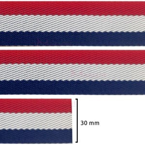 Fita chic 30mm para alça de bolsa por metro em poliéster Bicolor