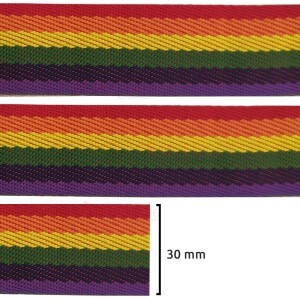 Fita chic 30mm para alça de bolsa por metro em poliéster Bicolor