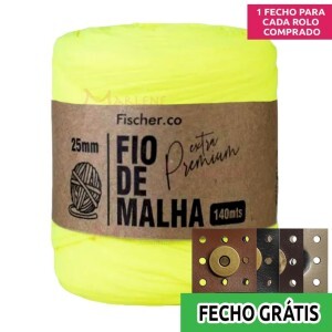 Fio de malha extra premium 25mm com 140m Fischer + fecho de corino grátis