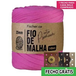 Fio de malha extra premium 25mm com 140m Fischer + fecho de corino grátis