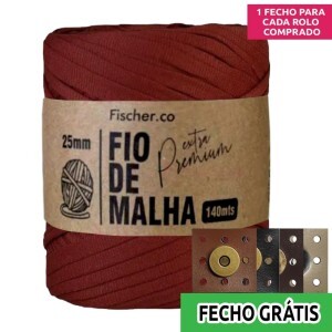 Fio de malha extra premium 25mm com 140m Fischer + fecho de corino grátis
