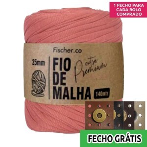 Fio de malha extra premium 25mm com 140m Fischer + fecho de corino grátis