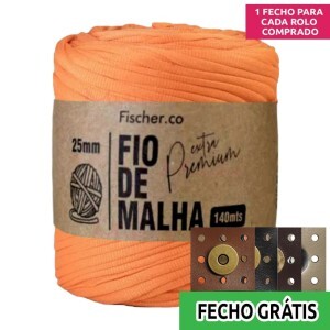Fio de malha extra premium 25mm com 140m Fischer + fecho de corino grátis