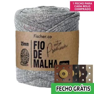 Fio de malha extra premium 25mm com 140m Fischer + fecho de corino grátis