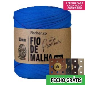 Fio de malha extra premium 25mm com 140m Fischer + fecho de corino grátis