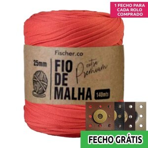Fio de malha extra premium 25mm com 140m Fischer + fecho de corino grátis