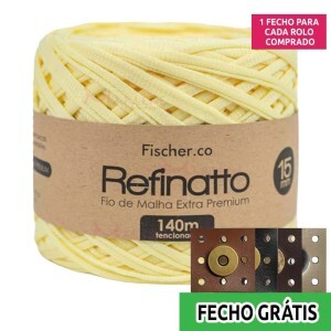 Fio de malha Refinatto extra premium 15mm com 140m Fischer + fecho de corino grátis