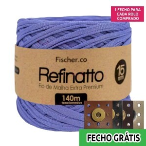 Fio de malha Refinatto extra premium 15mm com 140m Fischer + fecho de corino grátis