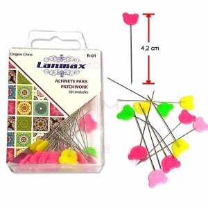 Alfinete para patchwork urso com 50 unidades